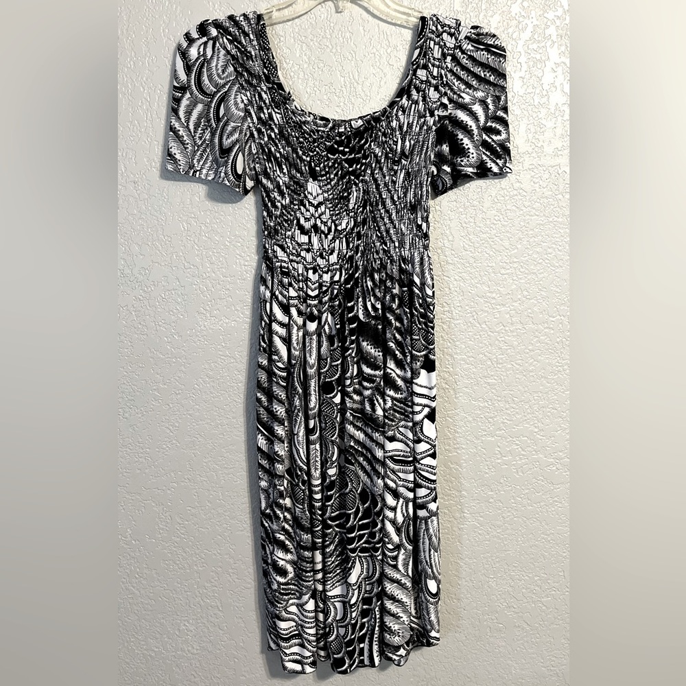 White and Black Dress